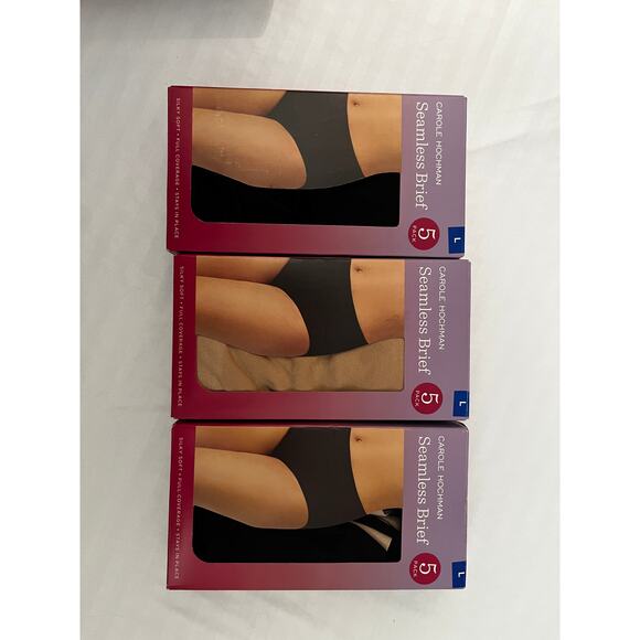 Carole Hochman Seamless Brief 5-Pack (Size L) - New In Box - Picture 6 of 9